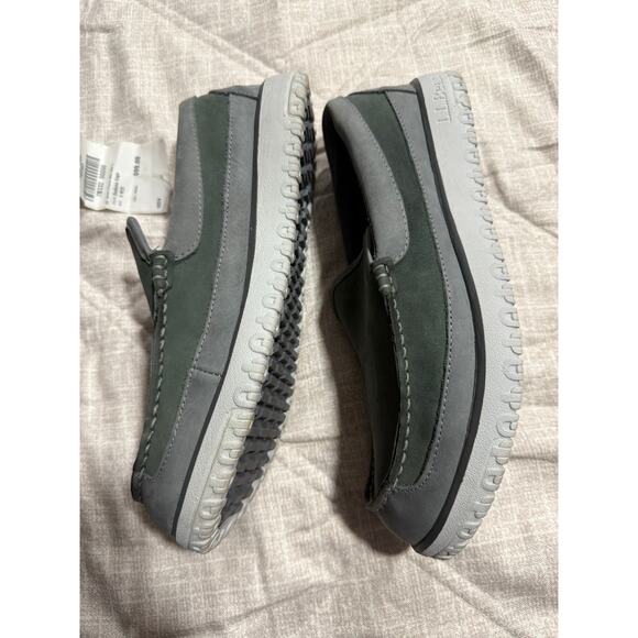 NWOB LL Bean All Week Slippers Loafers Moccasins Fur Suede Mens 8 Sage MSRP $99 - Picture 4 of 9